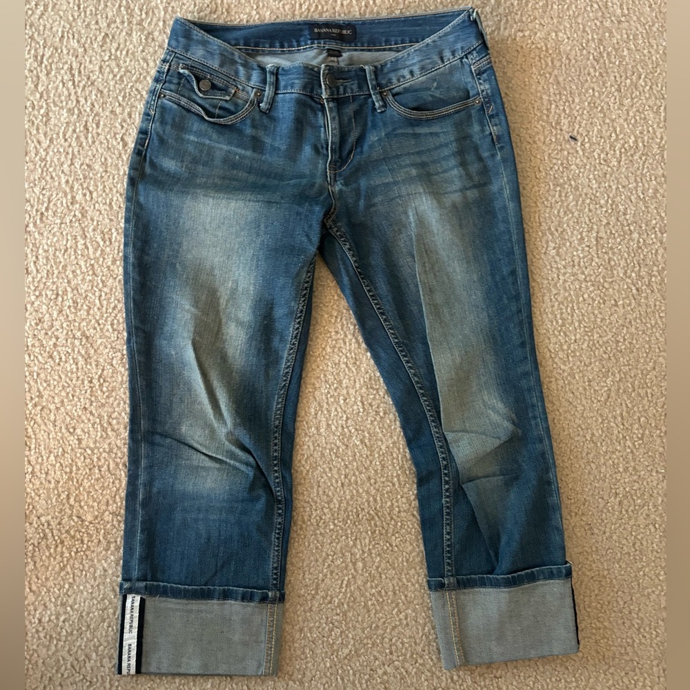 Vintage Low-Rise Denim Capris